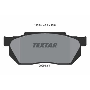 TEXTAR Sada brzdových platničiek kotúčovej brzdy 2095901