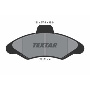 TEXTAR Sada brzdových platničiek kotúčovej brzdy 2117105