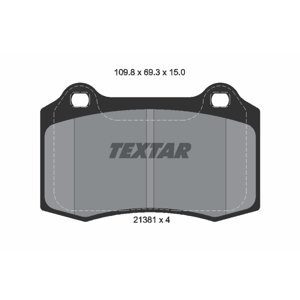 TEXTAR Sada brzdových platničiek kotúčovej brzdy 2138102