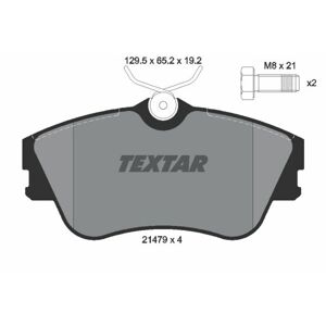 TEXTAR Sada brzdových platničiek kotúčovej brzdy 2147902
