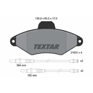 TEXTAR Sada brzdových platničiek kotúčovej brzdy 2163102