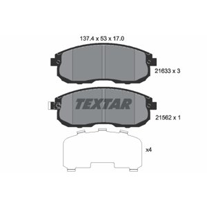 TEXTAR Sada brzdových platničiek kotúčovej brzdy 2163301