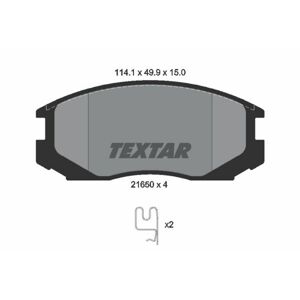 TEXTAR Sada brzdových platničiek kotúčovej brzdy 2165001