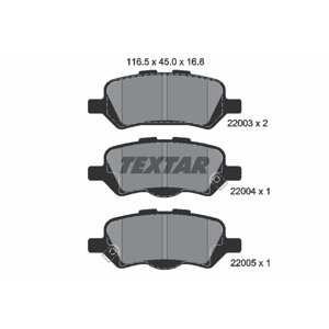 TEXTAR Sada brzdových platničiek kotúčovej brzdy 2200301