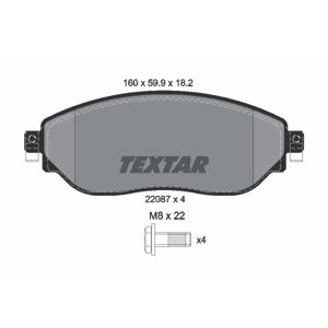 TEXTAR Sada brzdových platničiek kotúčovej brzdy 2208701
