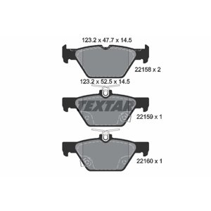 TEXTAR Sada brzdových platničiek kotúčovej brzdy 2215801