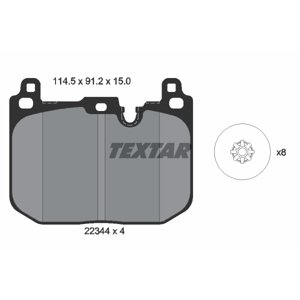 TEXTAR Sada brzdových platničiek kotúčovej brzdy 2234401