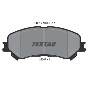 TEXTAR Sada brzdových platničiek kotúčovej brzdy 2234701