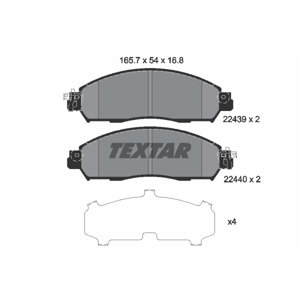 TEXTAR Sada brzdových platničiek kotúčovej brzdy 2243901