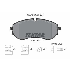 TEXTAR Sada brzdových platničiek kotúčovej brzdy 2249301