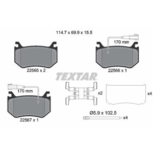 TEXTAR Sada brzdových platničiek kotúčovej brzdy 2256501