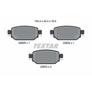 TEXTAR Sada brzdových platničiek kotúčovej brzdy 2262301