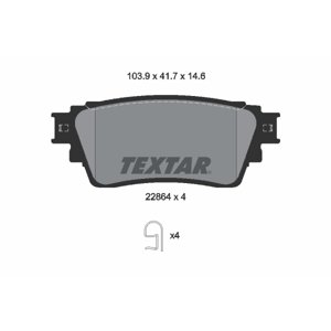 TEXTAR Sada brzdových platničiek kotúčovej brzdy 2286401