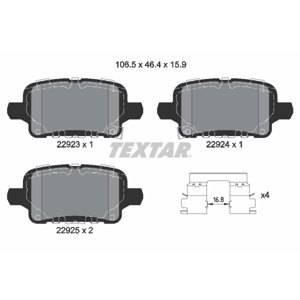 TEXTAR Sada brzdových platničiek kotúčovej brzdy 2292301