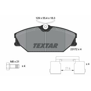 TEXTAR Sada brzdových platničiek kotúčovej brzdy 2317203
