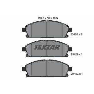 TEXTAR Sada brzdových platničiek kotúčovej brzdy 2342001
