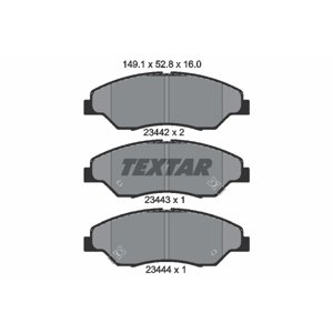 TEXTAR Sada brzdových platničiek kotúčovej brzdy 2344201