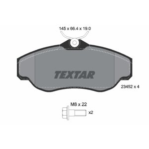 TEXTAR Sada brzdových platničiek kotúčovej brzdy 2345201