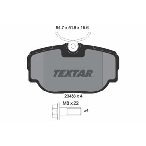TEXTAR Sada brzdových platničiek kotúčovej brzdy 2345801