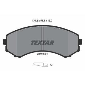 TEXTAR Sada brzdových platničiek kotúčovej brzdy 2348801