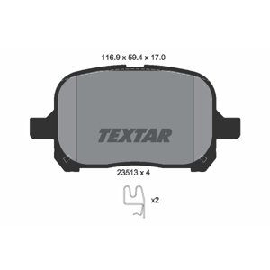 TEXTAR Sada brzdových platničiek kotúčovej brzdy 2351302