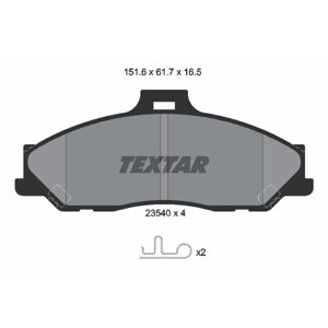 TEXTAR Sada brzdových platničiek kotúčovej brzdy 2354001
