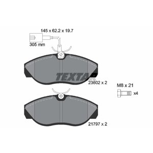TEXTAR Sada brzdových platničiek kotúčovej brzdy 2360201