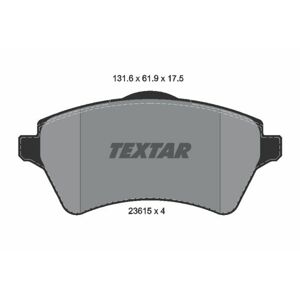 TEXTAR Sada brzdových platničiek kotúčovej brzdy 2361501