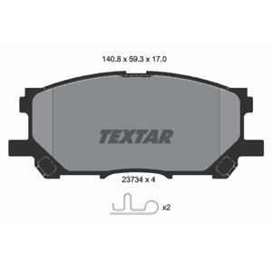 TEXTAR Sada brzdových platničiek kotúčovej brzdy 2373401