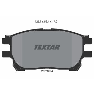 TEXTAR Sada brzdových platničiek kotúčovej brzdy 2375901