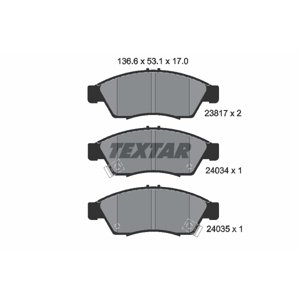 TEXTAR Sada brzdových platničiek kotúčovej brzdy 2381701