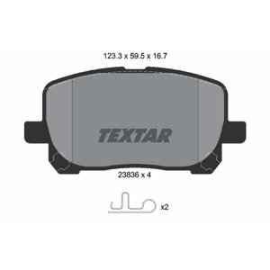 TEXTAR Sada brzdových platničiek kotúčovej brzdy 2383601