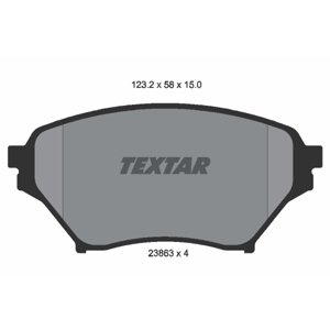 TEXTAR Sada brzdových platničiek kotúčovej brzdy 2386301