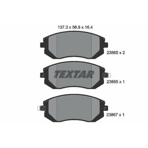 TEXTAR Sada brzdových platničiek kotúčovej brzdy 2386501