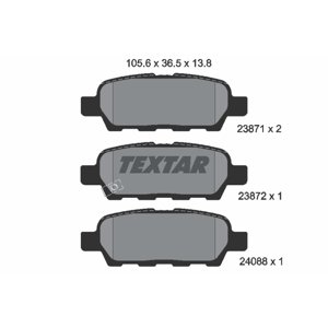 TEXTAR Sada brzdových platničiek kotúčovej brzdy 2387101