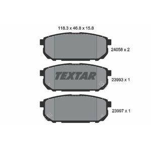 TEXTAR Sada brzdových platničiek kotúčovej brzdy 2405801