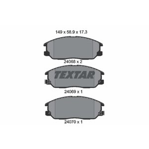 TEXTAR Sada brzdových platničiek kotúčovej brzdy 2406801