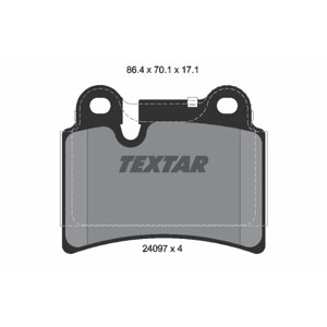 TEXTAR Sada brzdových platničiek kotúčovej brzdy 2409701