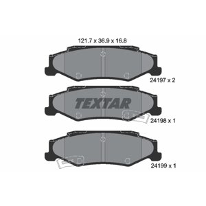 TEXTAR Sada brzdových platničiek kotúčovej brzdy 2419701