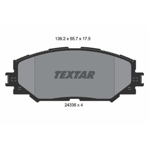TEXTAR Sada brzdových platničiek kotúčovej brzdy 2433601