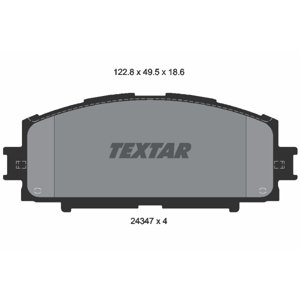 TEXTAR Sada brzdových platničiek kotúčovej brzdy 2434701