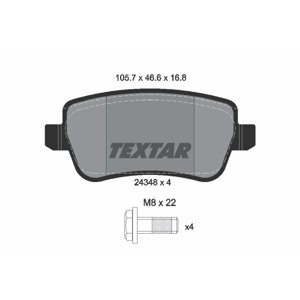 TEXTAR Sada brzdových platničiek kotúčovej brzdy 2434801