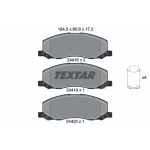 TEXTAR Sada brzdových platničiek kotúčovej brzdy 2441801