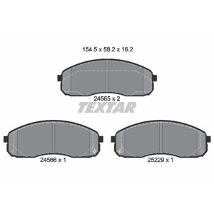 TEXTAR Sada brzdových platničiek kotúčovej brzdy 2456501