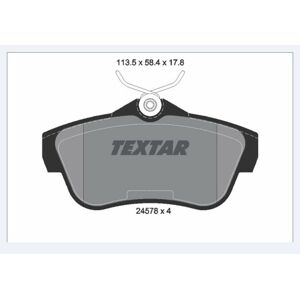 TEXTAR Sada brzdových platničiek kotúčovej brzdy 2457803