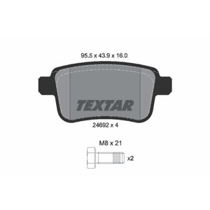 TEXTAR Sada brzdových platničiek kotúčovej brzdy 2469204