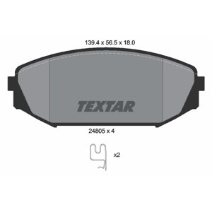TEXTAR Sada brzdových platničiek kotúčovej brzdy 2480501