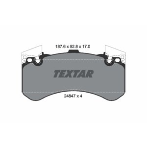 TEXTAR Sada brzdových platničiek kotúčovej brzdy 2484701