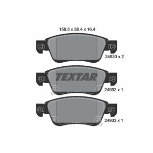 TEXTAR Sada brzdových platničiek kotúčovej brzdy 2493001