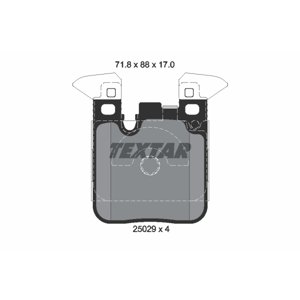 TEXTAR Sada brzdových platničiek kotúčovej brzdy 2502902
